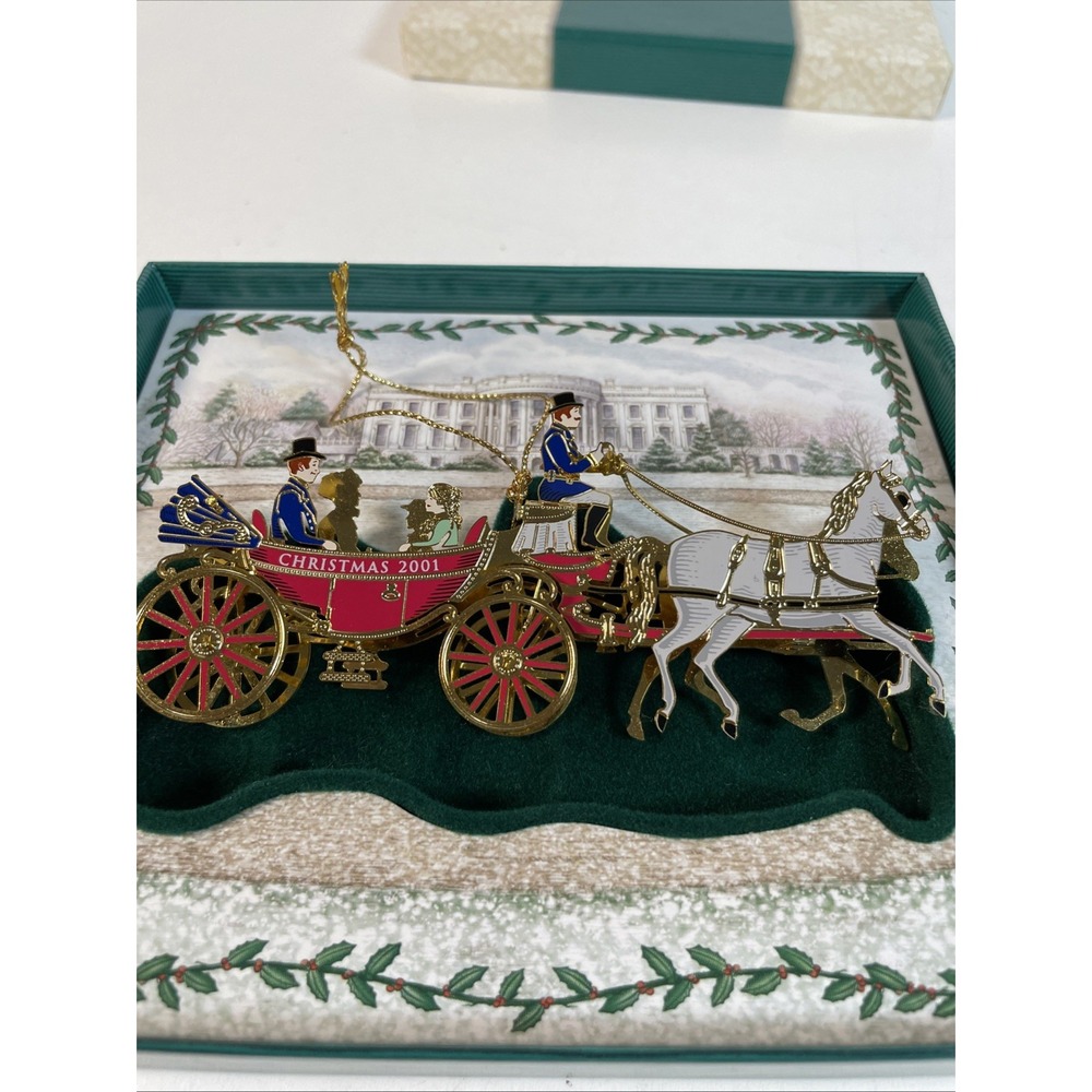 WHITE HOUSE HISTORICAL ASSOCIATION 2001 ORNAMENT - Complete InBOX - ESTATE PIECE - Picture 6 of 9